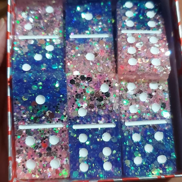 SOLD💎set of glitter dominoes - Picture 3 of 4